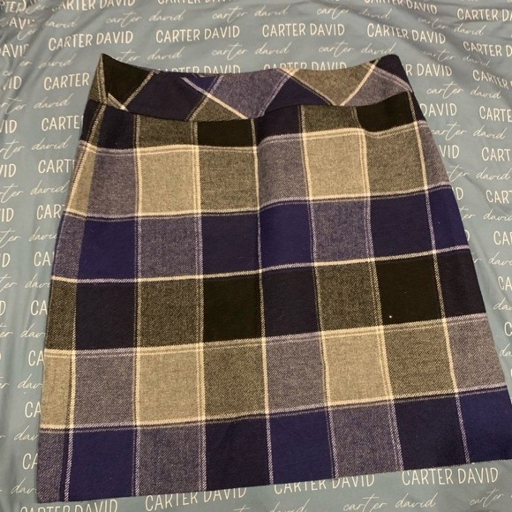 Talbots Size 12 Window Pane Check Lined Dress Ski… - image 1